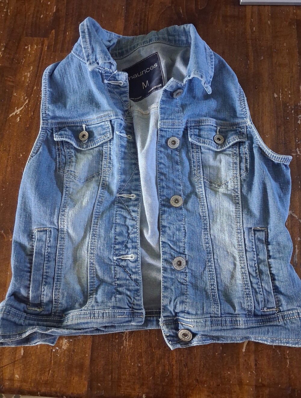 Maurices Light Wash Jean Vest